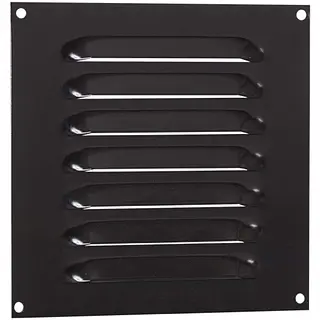 Nedco schoepenrooster aluminium, vlak, b=150mm, h=150 mm, kleine schoepen, bruin