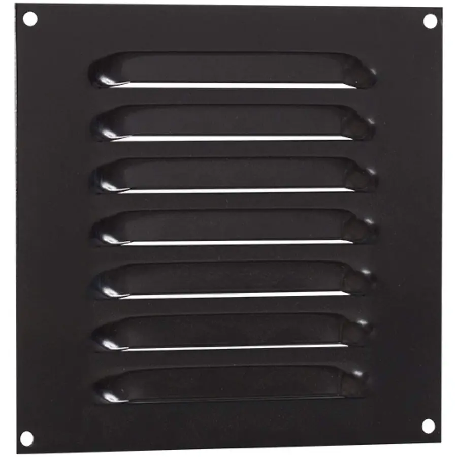 Nedco schoepenrooster aluminium, vlak, b=150mm, h=150 mm, kleine schoepen, bruin