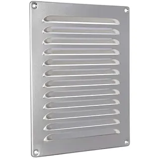 Nedco schoepenrooster aluminium, omgezette rand, b=200mm, h=250mm, kleine schoepen