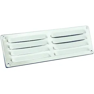 Nedco schoepenrooster aluminium, omgezette rand, b=300mm, h=90mm, kleine schoepen