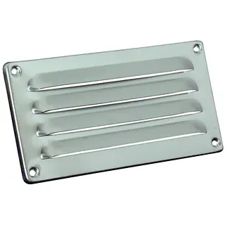 Nedco schoepenrooster aluminium, omgezette rand, b=180mm, h=90mm, kleine schoepen