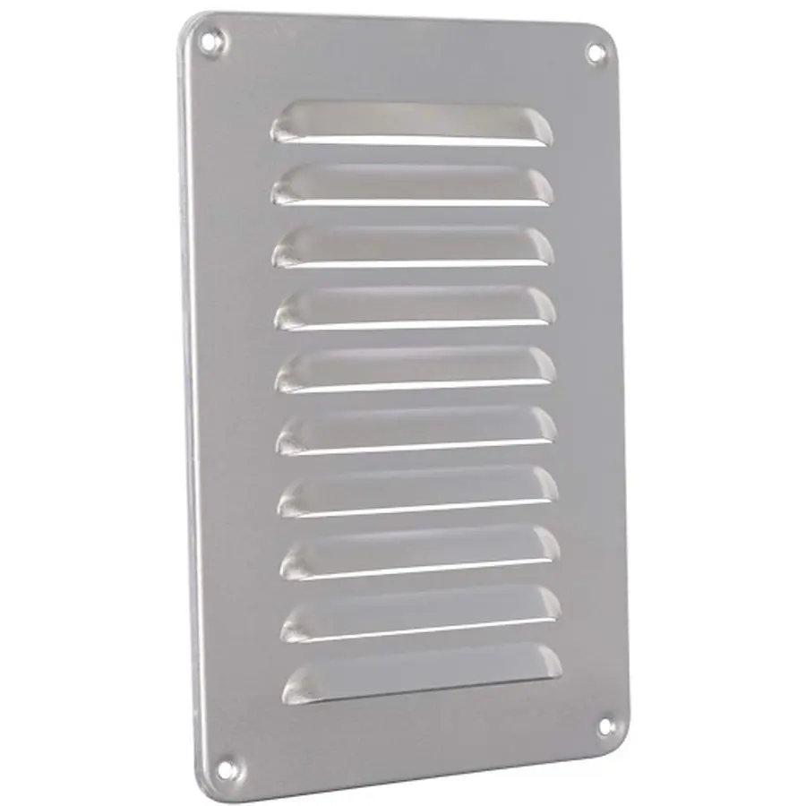 Nedco schoepenrooster aluminium, omgezette rand, b=150mm, h=220mm, kleine schoepen