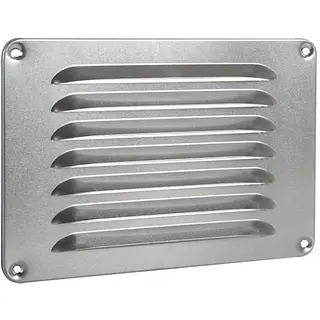 Nedco schoepenrooster aluminium, omgezette rand, b=220mm, h=150 mm