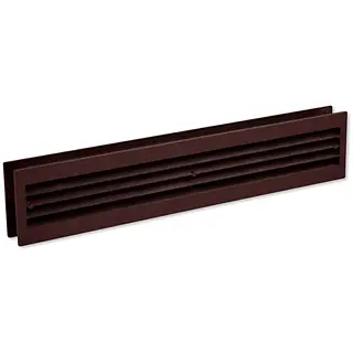 Nedco deurrooster 455 x 90 mm kunststof bruin