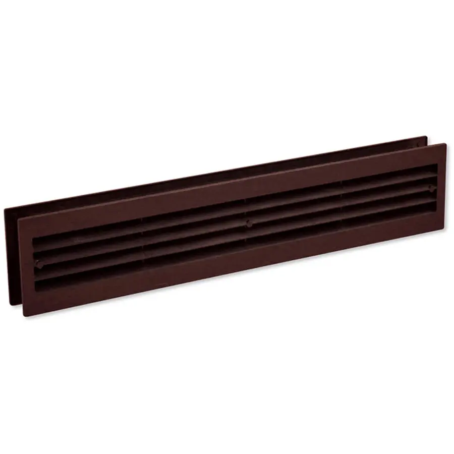 Nedco deurrooster 455 x 90 mm kunststof bruin