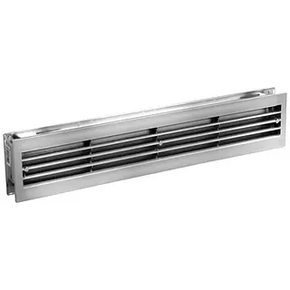 Nedco deurrooster 455 x 90 mm kunststof chroom