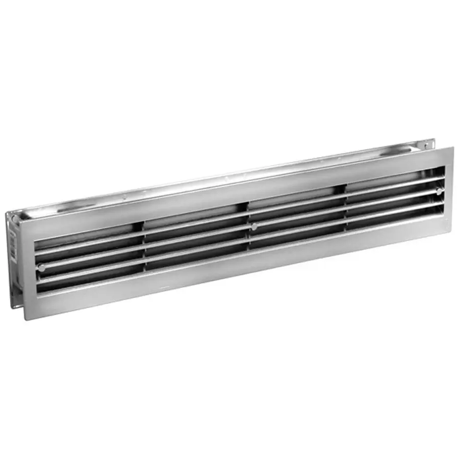 Nedco deurrooster 455 x 90 mm kunststof chroom