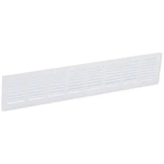 Nedco plintrooster aluminium 400 x 80 mm wit