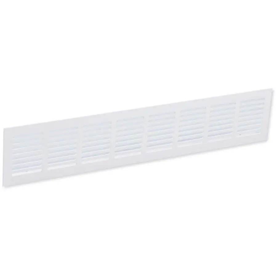Nedco plintrooster aluminium 400 x 80 mm wit