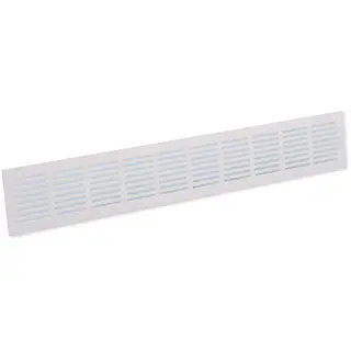 Nedco plintrooster aluminium 500 x 80 mm wit