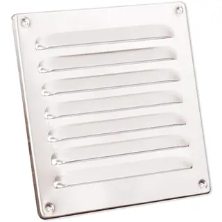 Nedco schoepenrooster aluminium, omgezette rand, b=160mm, h=160mm, kleine schoepen