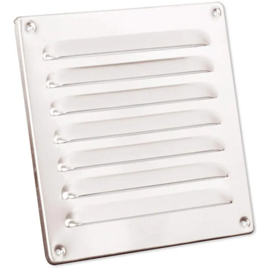 Nedco schoepenrooster aluminium, omgezette rand, b=160mm, h=160mm, kleine schoepen