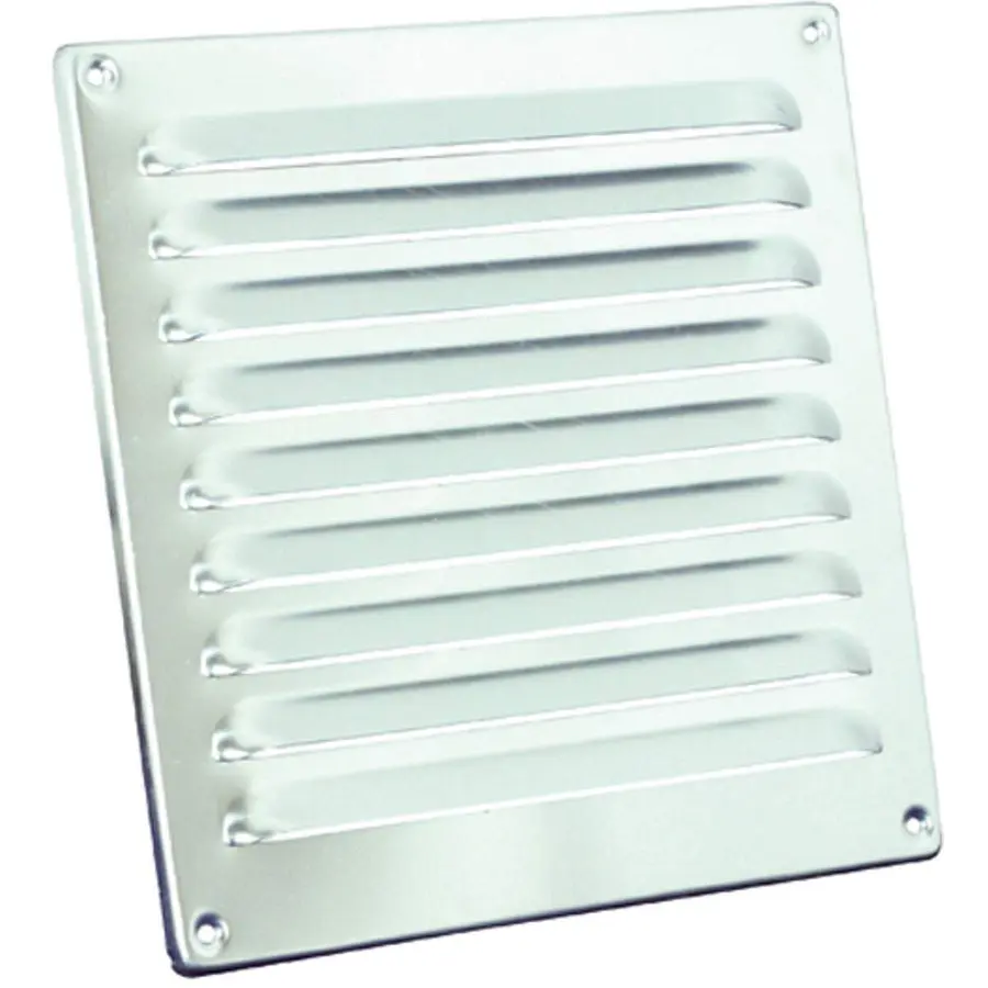 Nedco schoepenrooster aluminium, omgezette rand, b=200mm, h=200mm, kleine schoepen