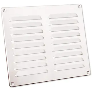 Nedco schoepenrooster aluminium, omgezette rand, b=250mm, h=200mm, kleine schoepen