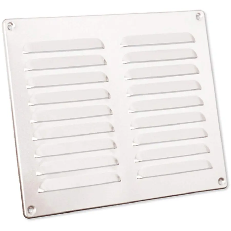 Nedco schoepenrooster aluminium, omgezette rand, b=250mm, h=200mm, kleine schoepen