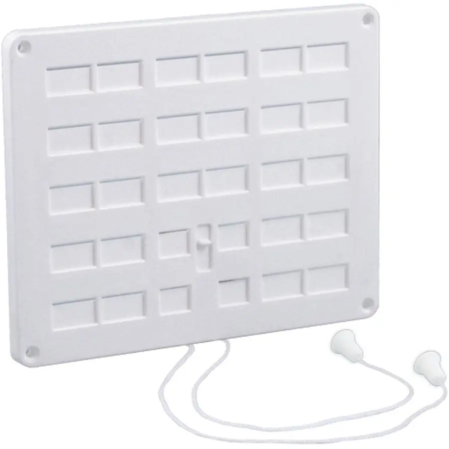 Nedco ventilatierooster afsluitbaar met trekkoord en gaas 350x300mm wit