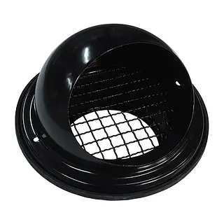 Nedco bolrooster 100 mm met grofmazig gaas, zwart