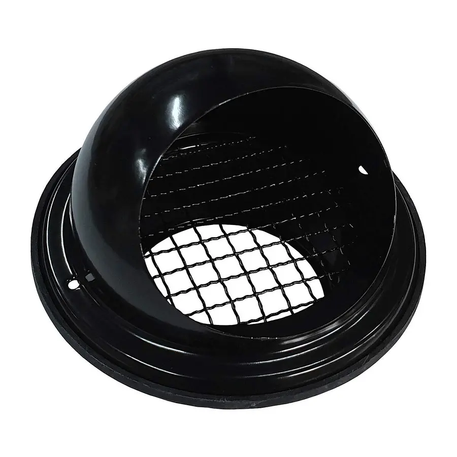Nedco bolrooster 100 mm met grofmazig gaas, zwart