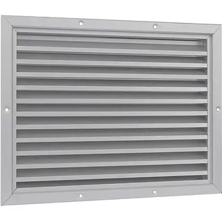 Nedco gevelrooster met vaste lamellen 400 x 300 mm aluminium