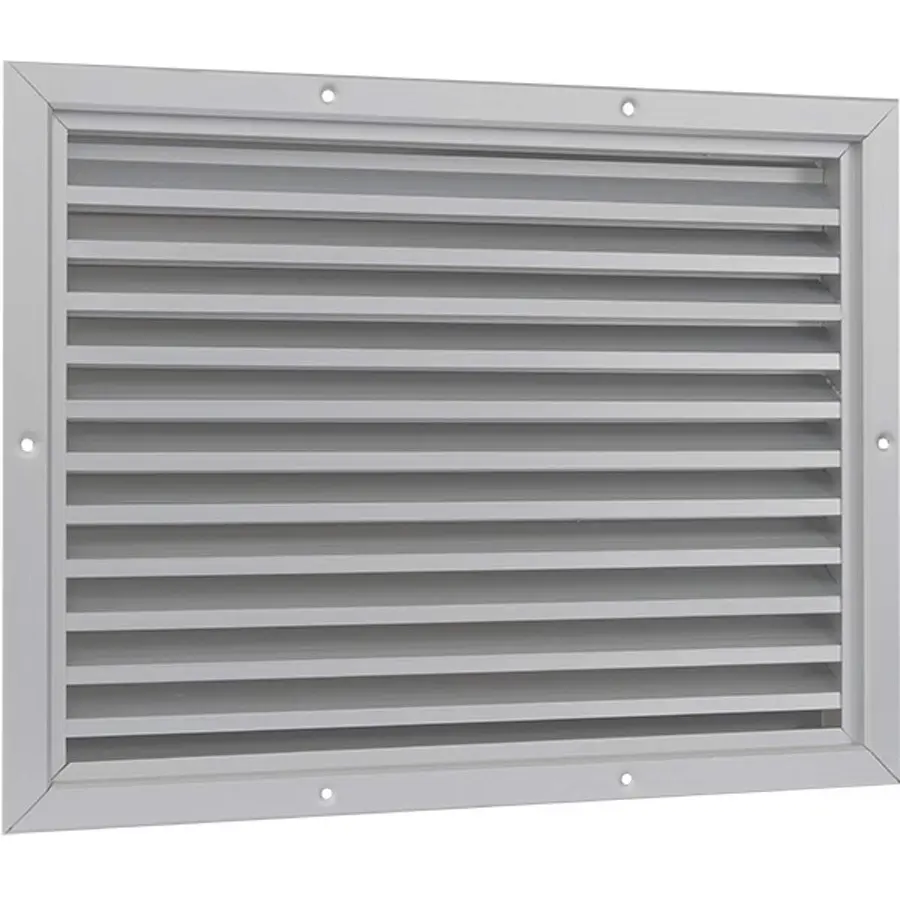 Nedco gevelrooster met vaste lamellen 400 x 300 mm aluminium