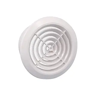 Nedco ventilatierooster ø150mm met kraag, kunststof, wit