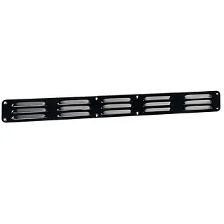Nedco schoepenrooster aluminium ø125mm met grofmazig gaas, zwart