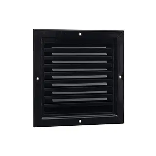 Nedco schoepenrooster aluminium, omgezette rand, b=220mm, h=150mm, zwart