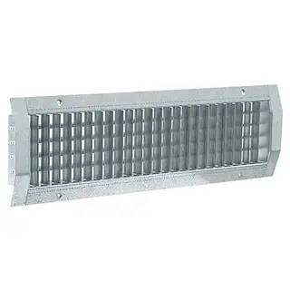 Aldes GD 102 buisrooster 525 x 75 mm enkele deflectie met instelbare verticale lamellen