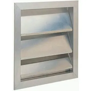 Aldes AVF75 overdrukrooster 300 x 300 mm aluminium