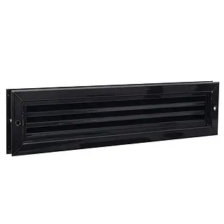 Nedco deurrooster 470 x 121 mm aluminium zwart