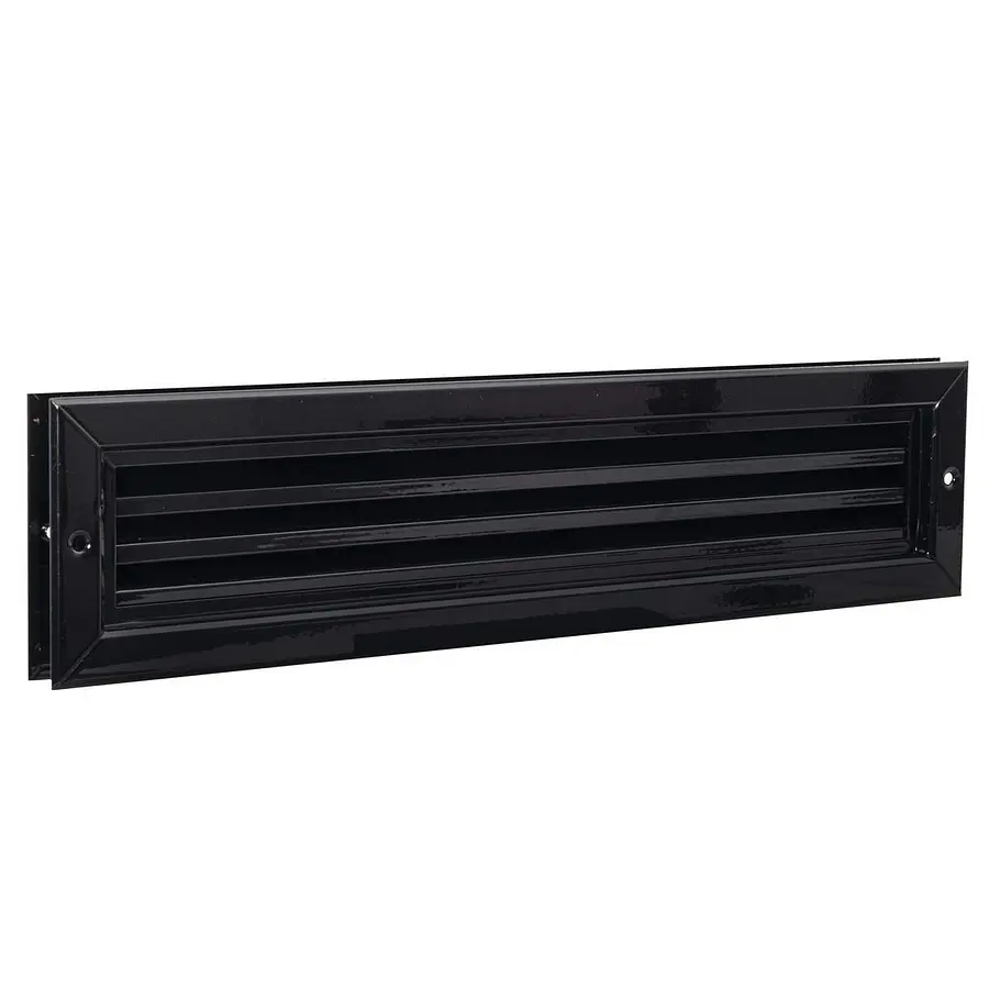 Nedco deurrooster 470 x 121 mm aluminium zwart