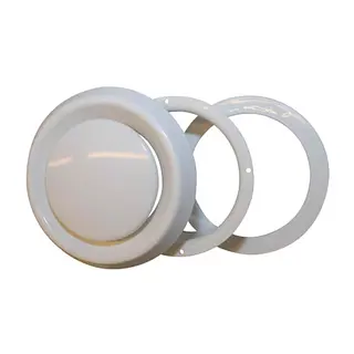 R-Vent afvoerventiel 125 mm, kunststof, RAL9010