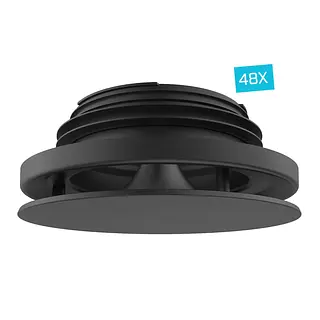 Vent-Axia Uniflexplus+ regelbaar ventiel 125 mm (RV125), zwart, 48 stuks