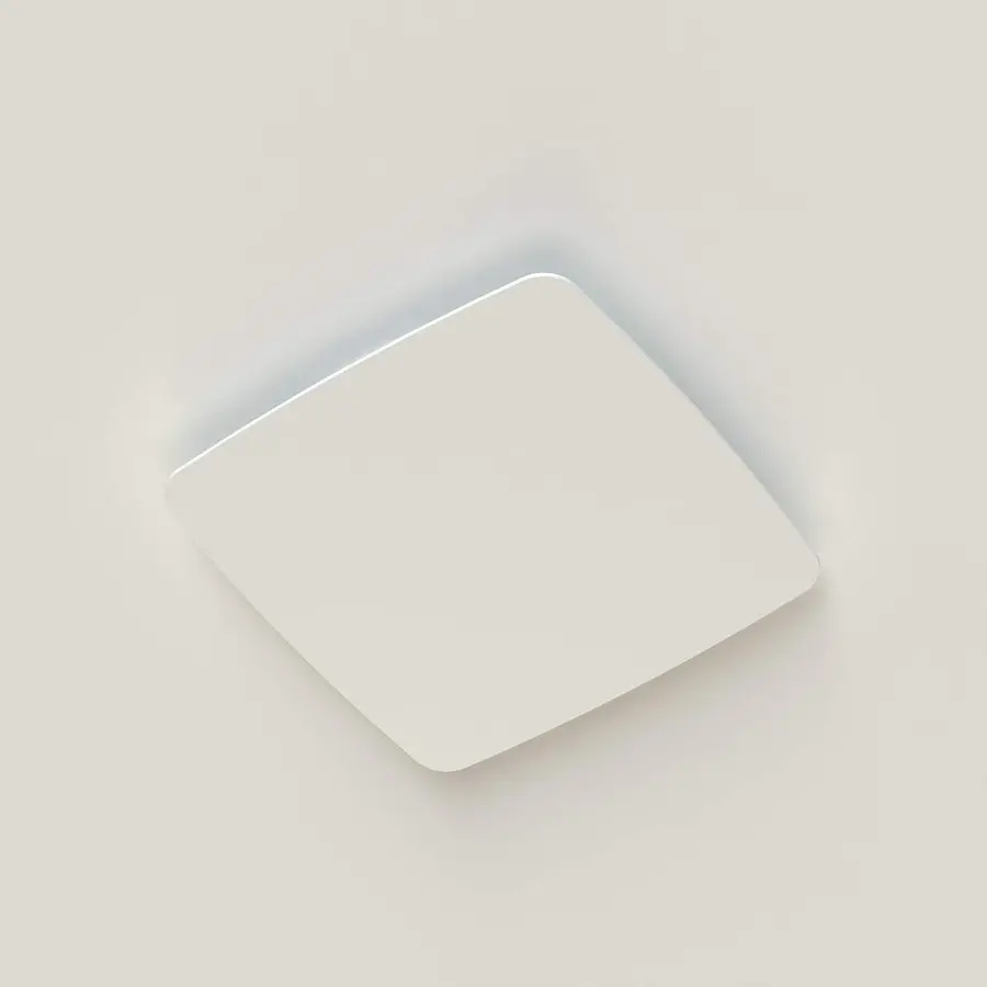 Duco DucoVent Design AK afwerkingsplaat, vierkant (afgerond), afvoer, RAL9010