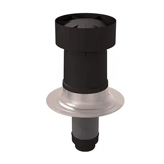 Ubbink Ventus dakdoorvoer 0° 150/160 zwart