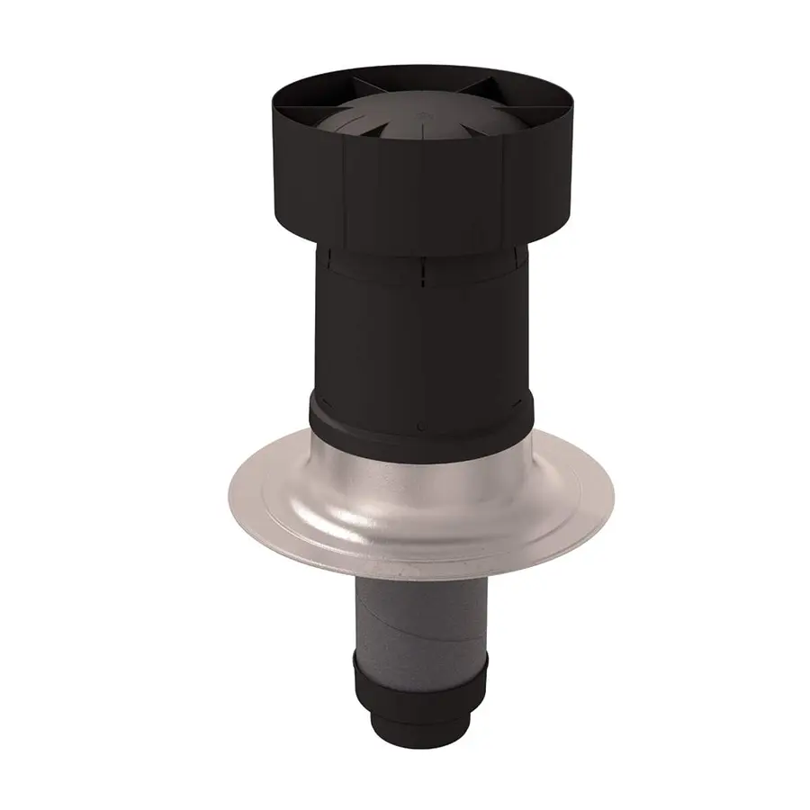 Ubbink Ventus dakdoorvoer 0° 150/160 zwart