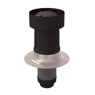 Ubbink Ventus dakdoorvoer 0° 180/200 zwart