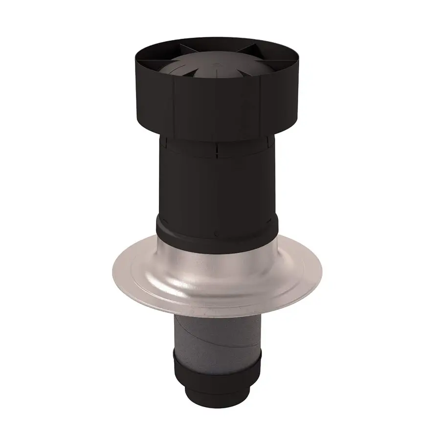 Ubbink Ventus dakdoorvoer 0° 180/200 zwart