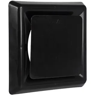Nedco afvoerventiel vierkant 125mm kunststof zwart
