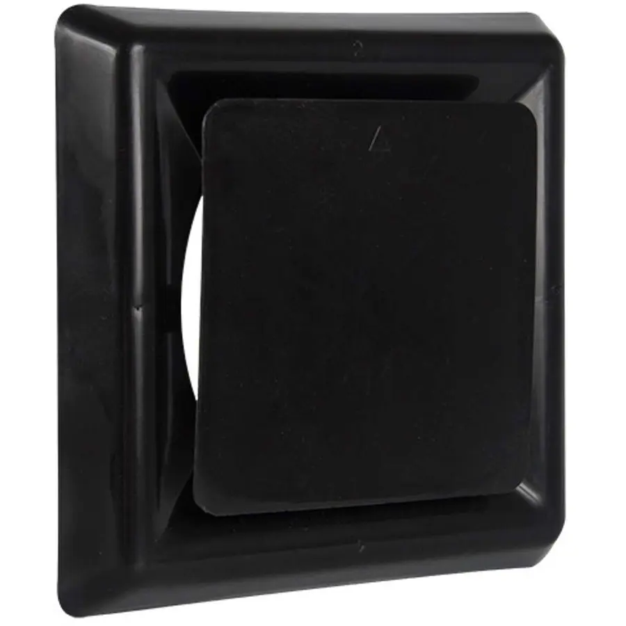 Nedco afvoerventiel vierkant 125mm kunststof zwart