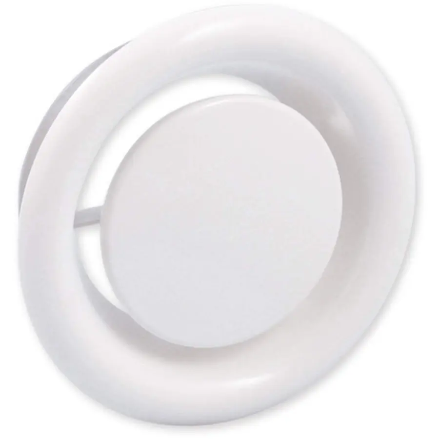 Nedco afzuigventiel ø125mm met aansluitbus, kunststof, wit