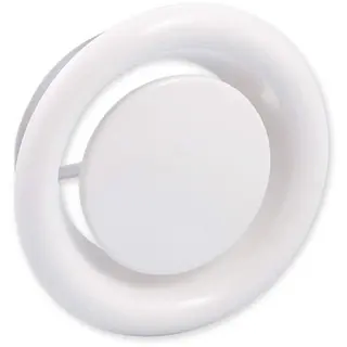 Nedco afzuigventiel ø160mm met aansluitbus, kunststof, wit