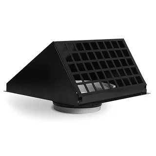 Vent-Axia geveldoorvoer 125 mm, RAL9005 zwart, aluminium