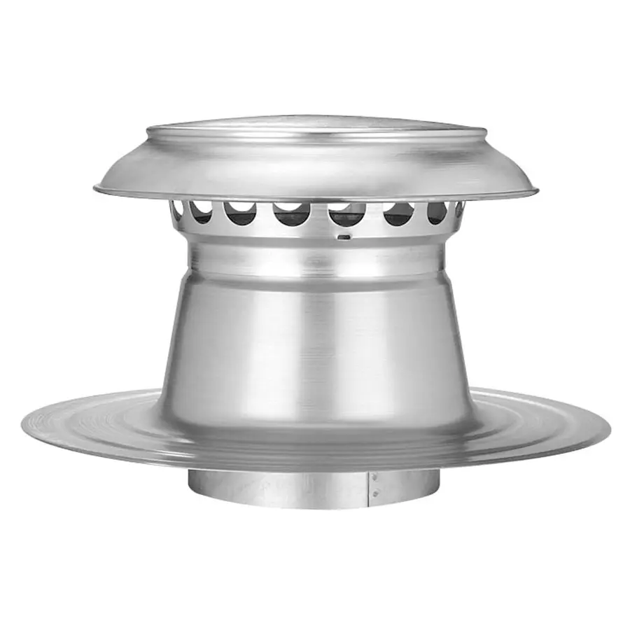 Anjo Vent-Alu 2000 ontluchting, plat dak, 250 mm, dubbelwandig, met aluminium kap
