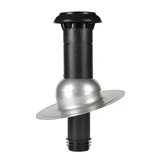 Anjo Vent-Alu 3000 ontluchting, schuin dak, 110-125 mm, dubbelwandig, met PP kap, instelbaar tot 15°