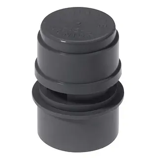 McAlpine Ventapipe Jr, beluchter, 32 x 40 mm, met verloopring, pvc, grijs