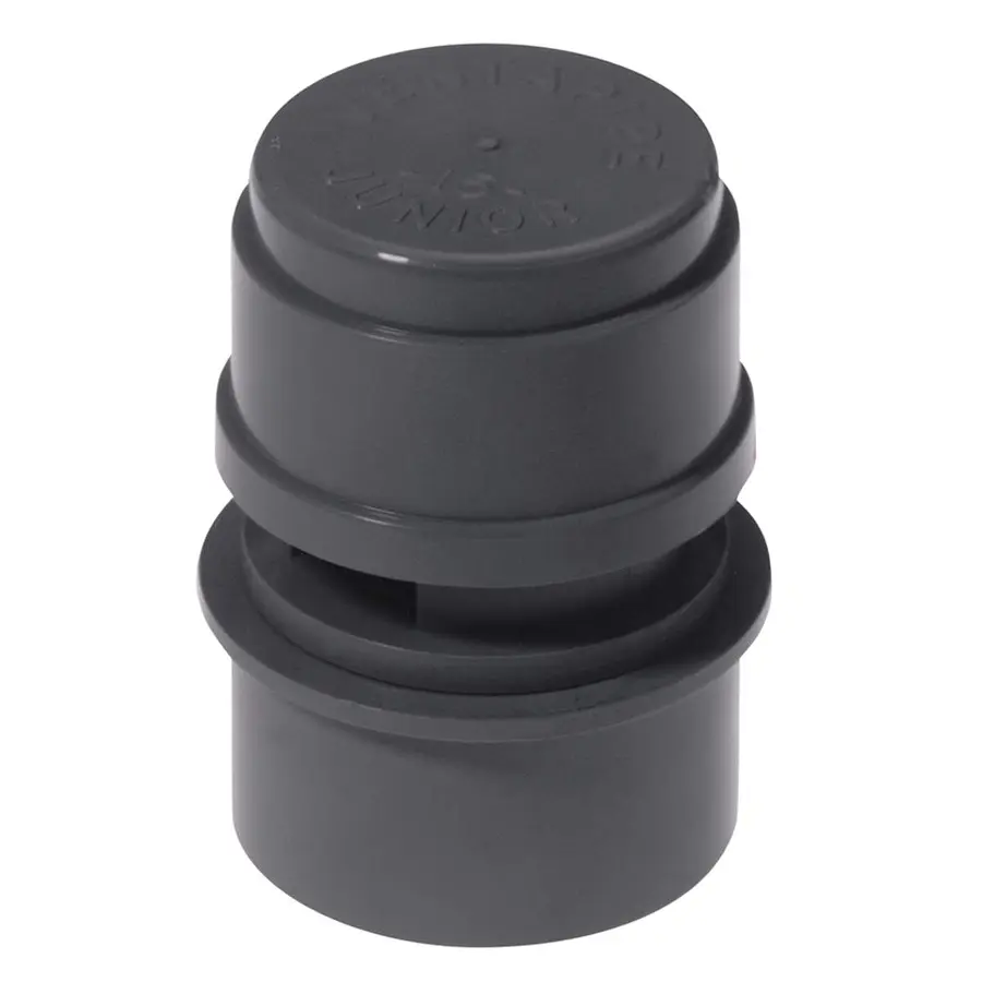 McAlpine Ventapipe Jr, beluchter, 32 x 40 mm, met verloopring, pvc, grijs