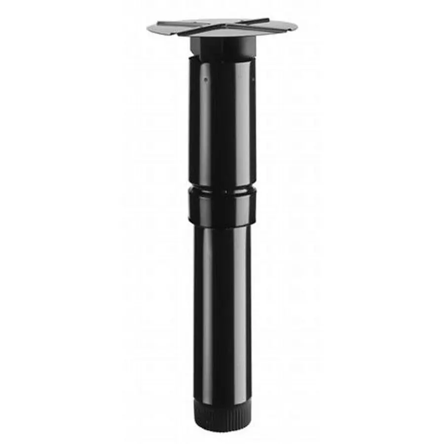 Burgerhout beluchtingsdakdoorvoer 200 mm zwart