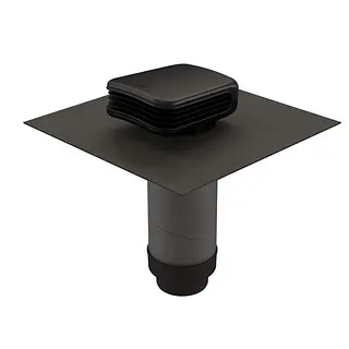 Ubbink Valetis geisoleerde dakdoorvoer 15-67°, 150/160 mm, zwart