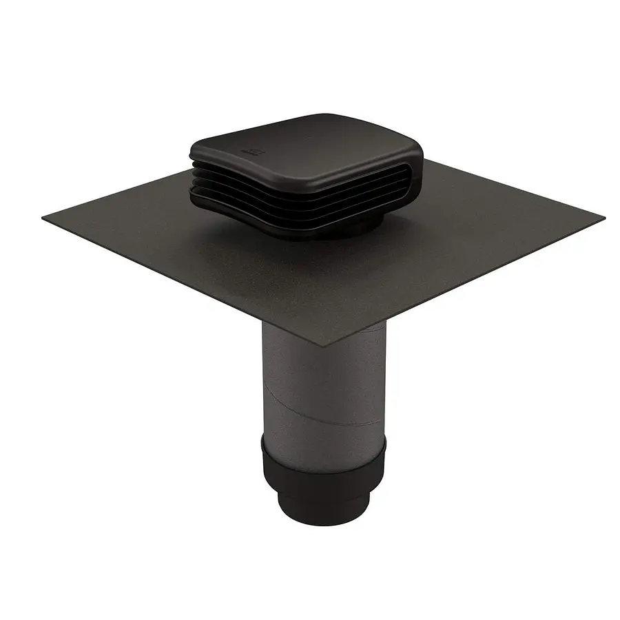 Ubbink Valetis geisoleerde dakdoorvoer 15-67°, 150/160 mm, zwart